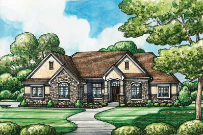 European House Plan #402-01535 Elevation Photo
