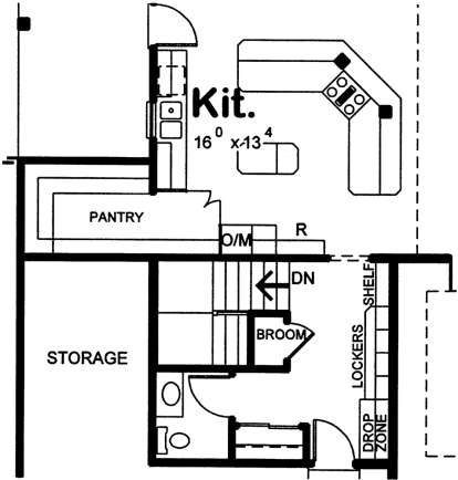 Optional Basement Stairs Design for House Plan #402-01535
