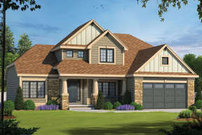 Craftsman House Plan #402-01537 Elevation Photo