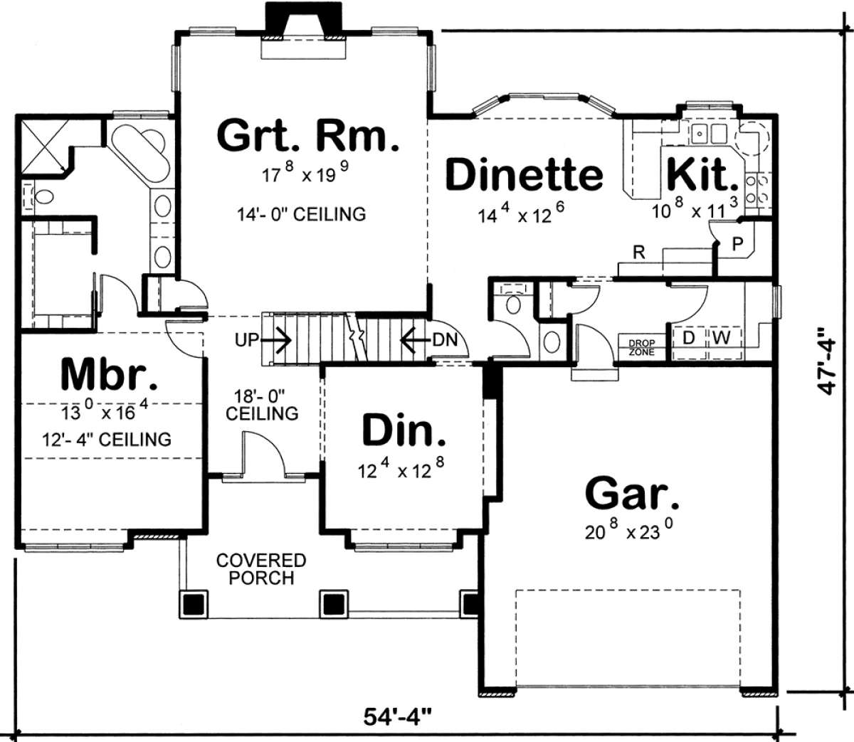 Craftsman Plan: 2,196 Square Feet, 4 Bedrooms, 2.5 Bathrooms - 402-01537