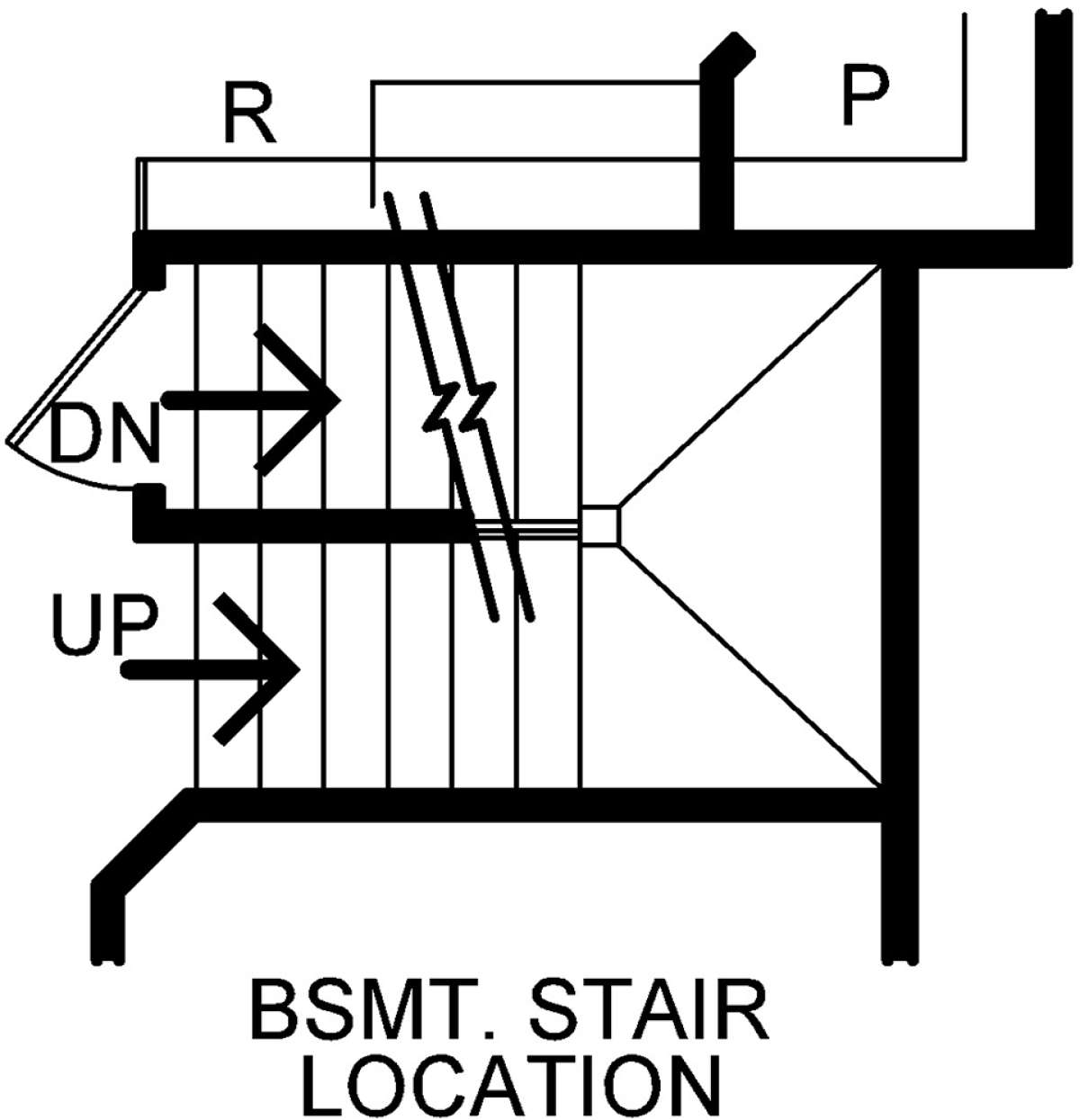 Optional Basement Stairwell  for House Plan #402-01539