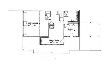 Basement Floor for House Plan #039-00504