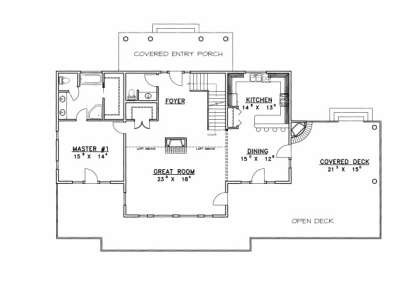 First Floor for House Plan #039-00504