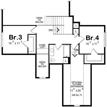 Second Floor for House Plan #402-01541