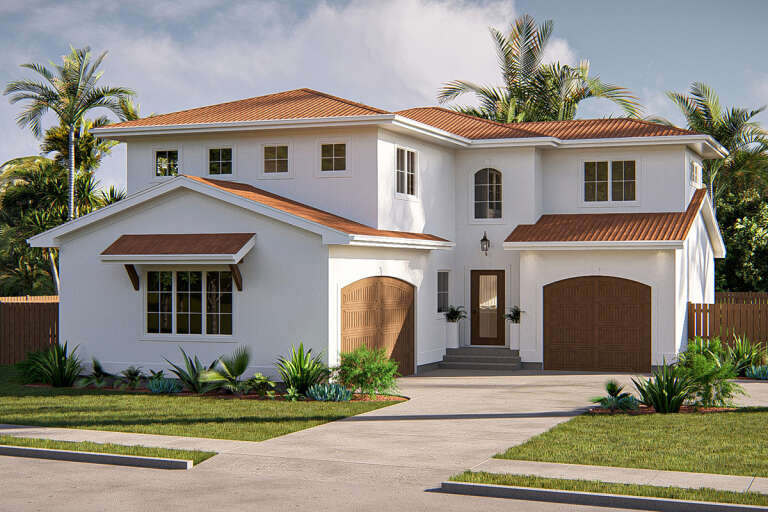 House Plan House Plan #19335 Angled Front Elevation 