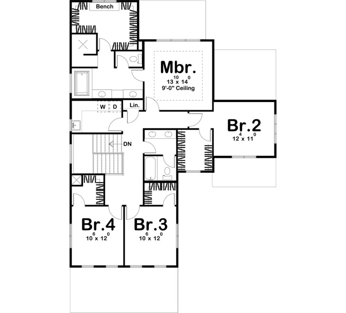 Second Floor for House Plan #963-00158