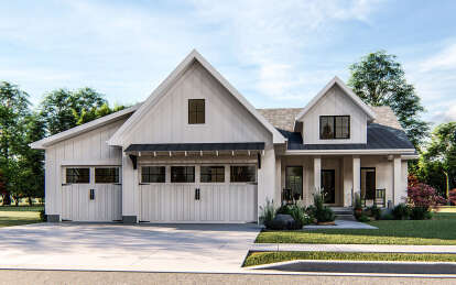 Modern Farmhouse House Plan #963-00160 Elevation Photo