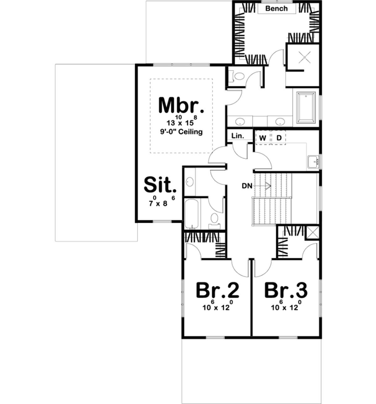 Second Floor for House Plan #963-00162