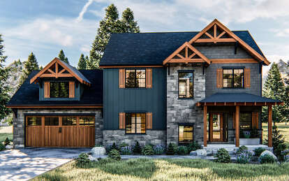 Mountain House Plan #963-00164 Elevation Photo