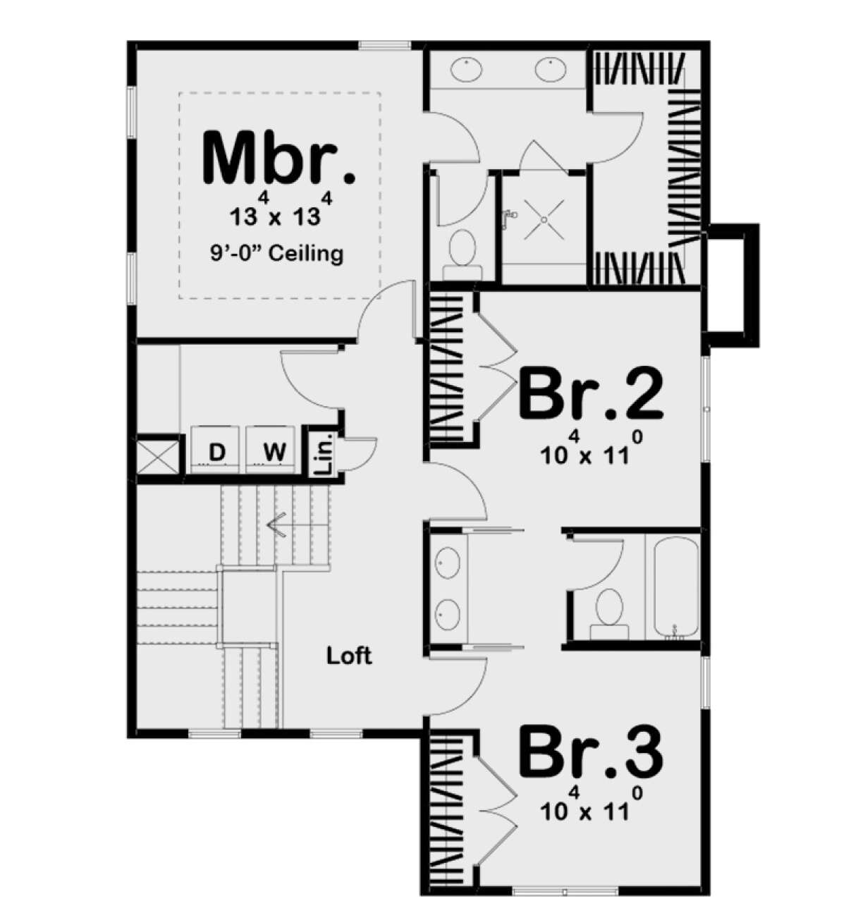 Second Floor for House Plan #963-00168