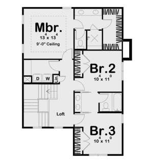 Second Floor for House Plan #963-00168