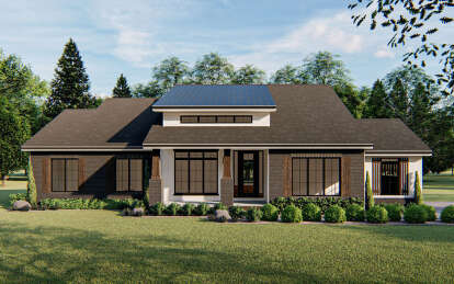 Prairie House Plan #963-00169 Elevation Photo