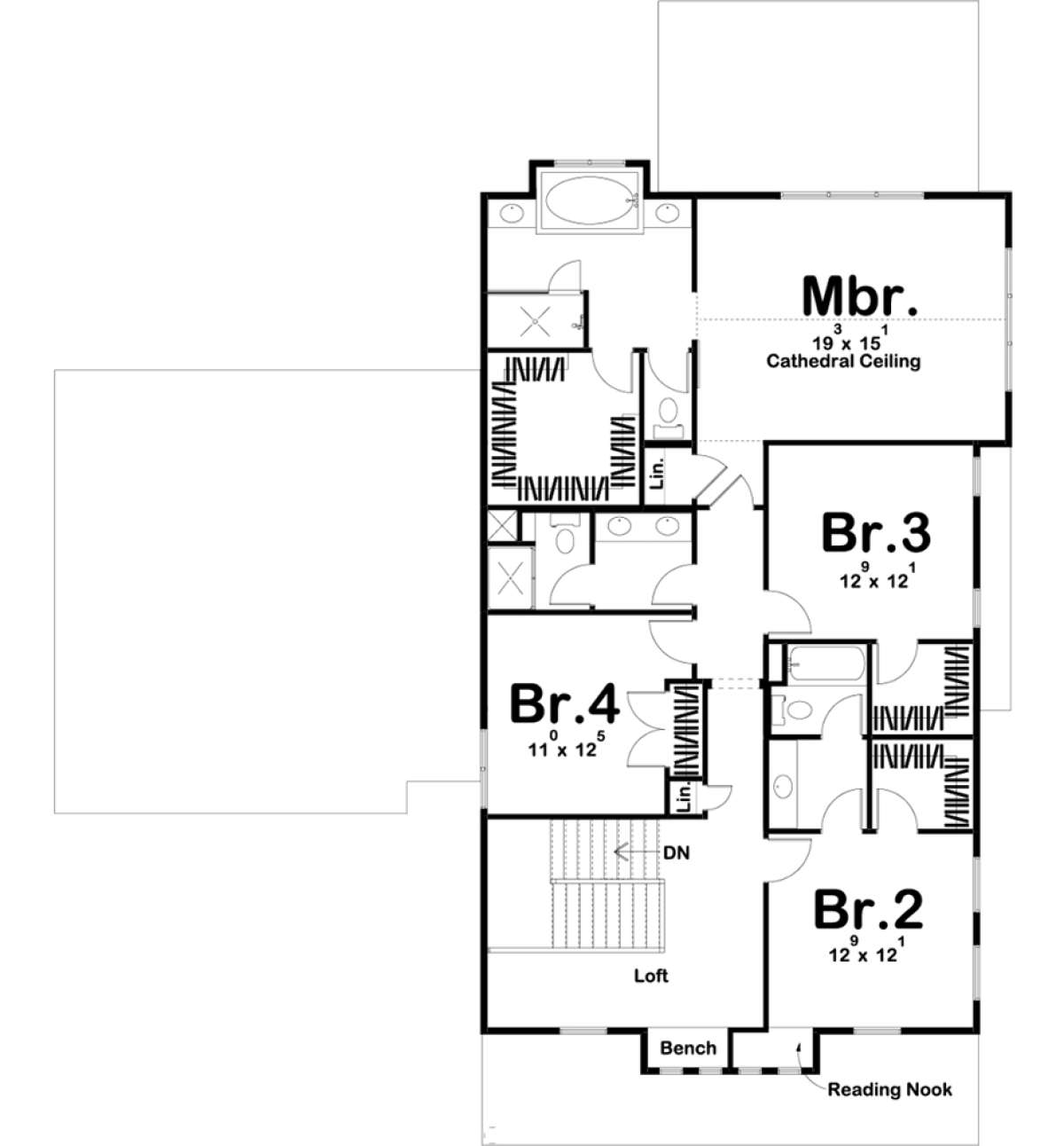Second Floor for House Plan #963-00170