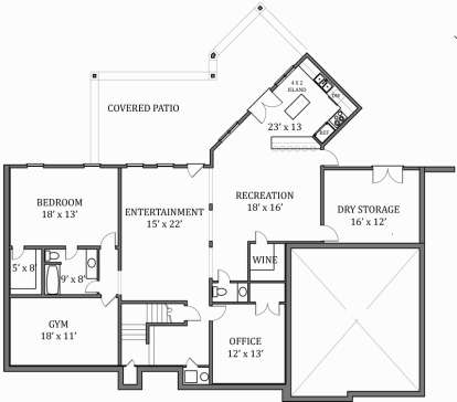 Basement for House Plan #4195-00029