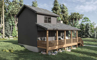 Vacation House Plan #963-00179 Elevation Photo