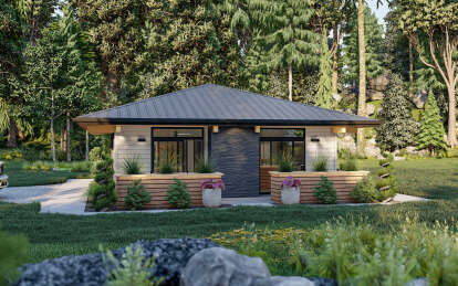 Prairie House Plan #963-00194 Elevation Photo