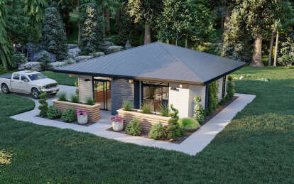 Prairie House Plan #963-00194 Elevation Photo