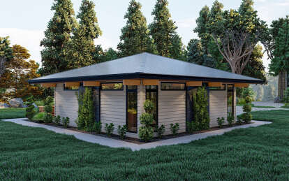 Prairie House Plan #963-00194 Elevation Photo