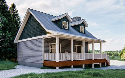 Lake Front House Plan #963-00197 Elevation Photo