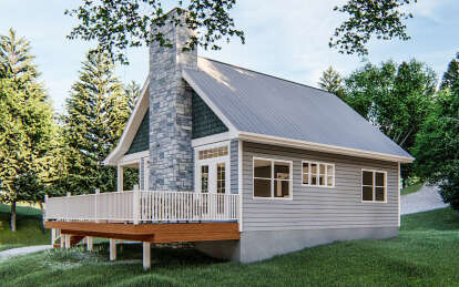 Lake Front House Plan #963-00197 Elevation Photo