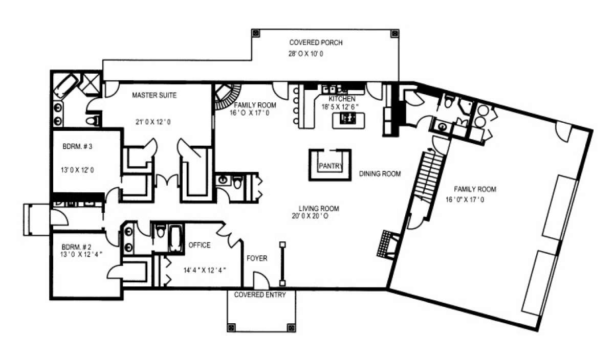 Main Floor for House Plan #039-00509
