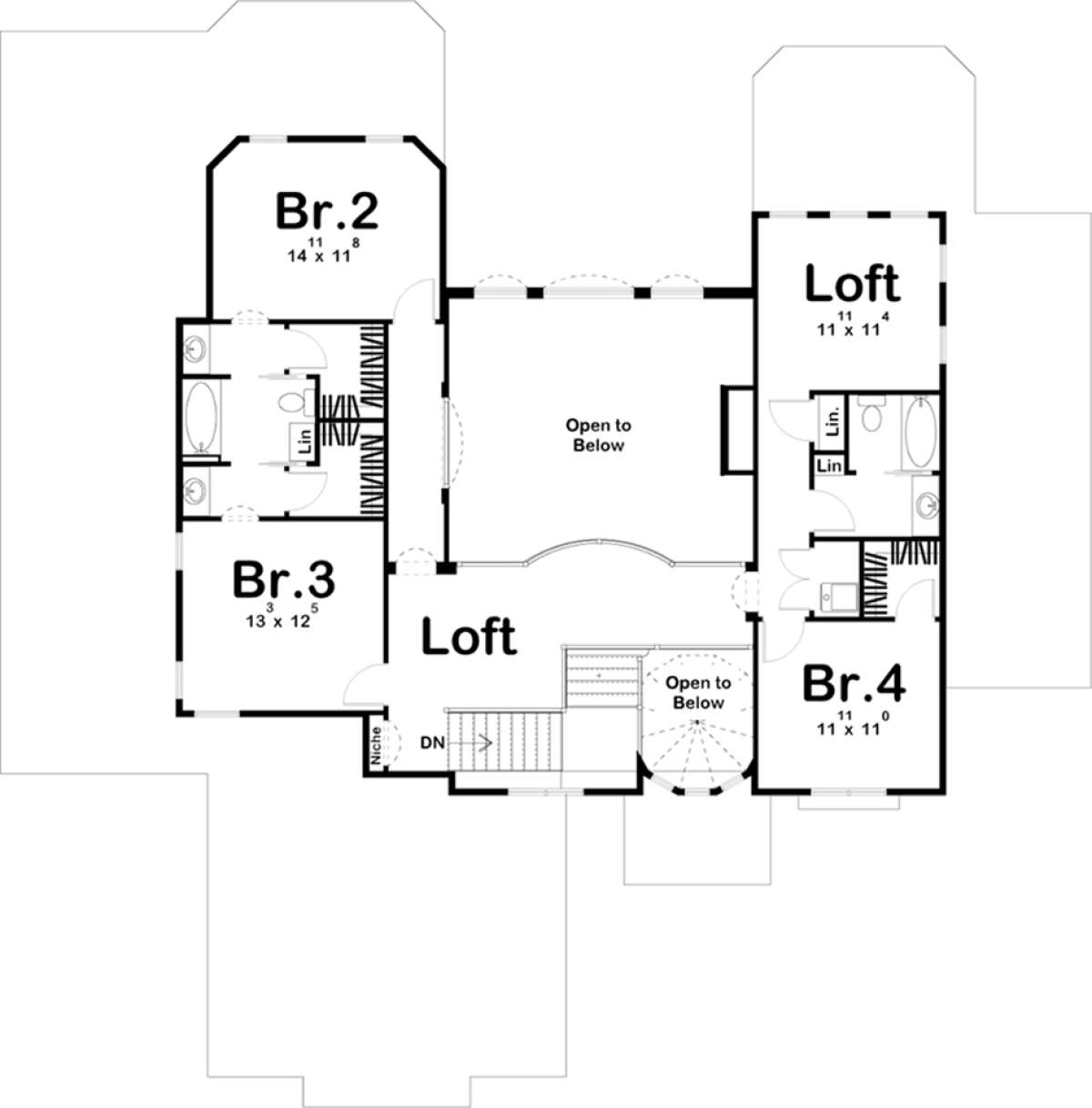 Second Floor for House Plan #963-00212