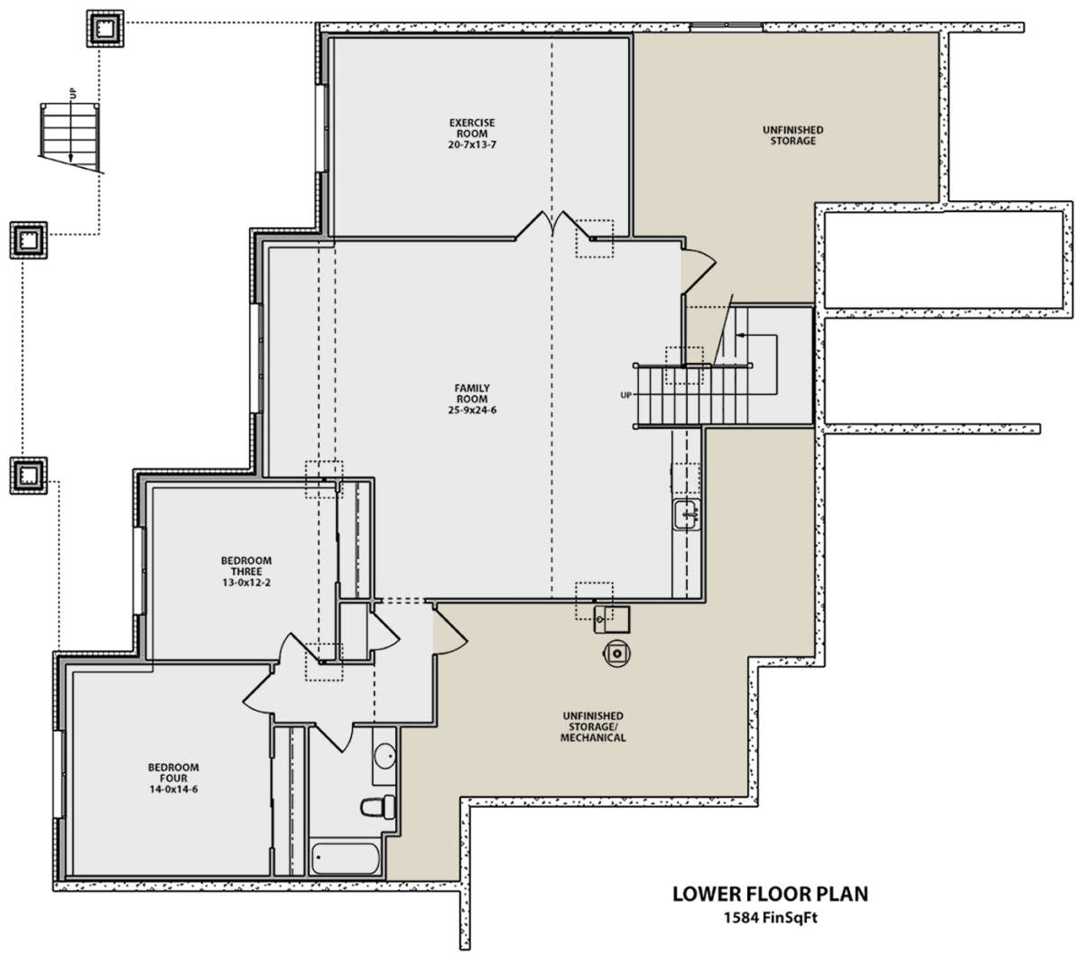 Basement for House Plan #5631-00087