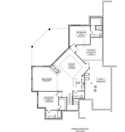 Basement for House Plan #5631-00090