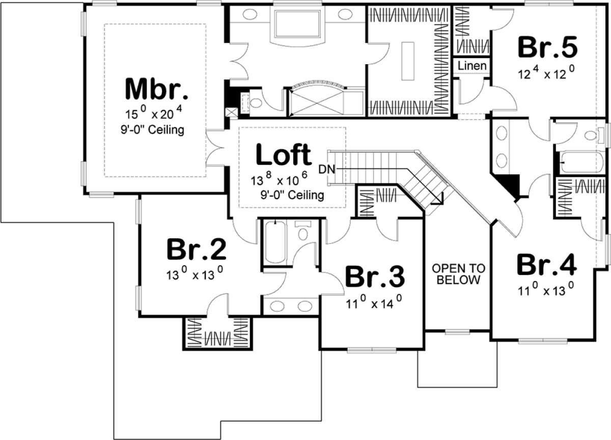 Second Floor for House Plan #963-00213