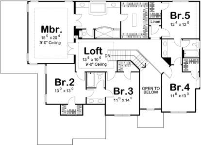 Second Floor for House Plan #963-00213