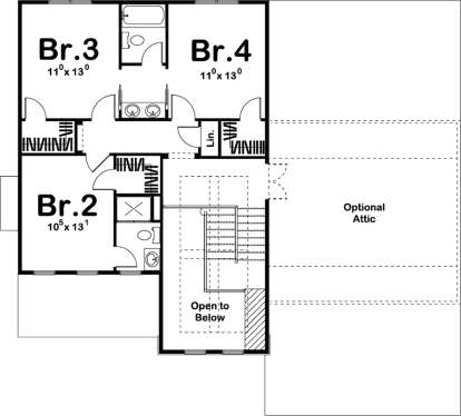 Second Floor for House Plan #963-00215