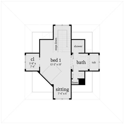 Second Floor for House Plan #028-00034
