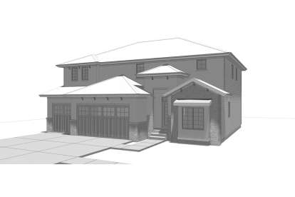 Prairie House Plan #963-00219 Elevation Photo