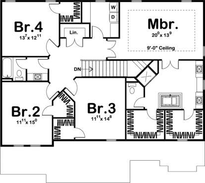 Second Floor for House Plan #963-00219