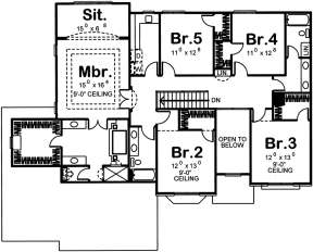 Second Floor for House Plan #963-00220