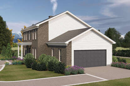 Colonial House Plan #963-00221 Elevation Photo