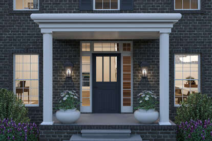 Colonial House Plan #963-00221 Elevation Photo