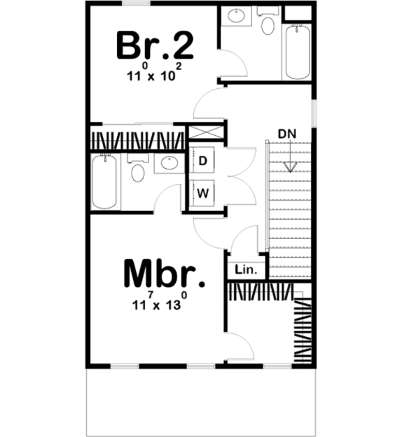 Second Floor for House Plan #963-00223
