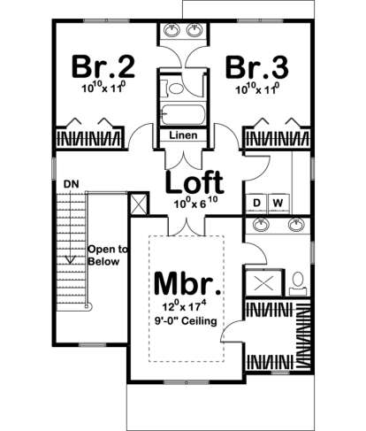 Second Floor for House Plan #963-00225