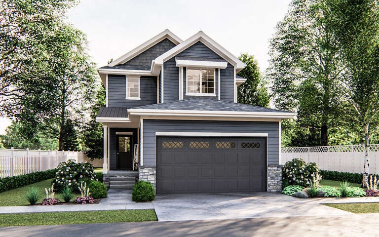 House Plan House Plan #19408 Angled Front Elevation