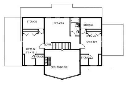 Second Floor for House Plan #039-00510