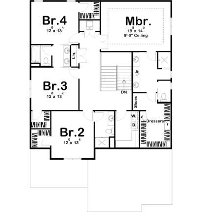 Second Floor for House Plan #963-00228
