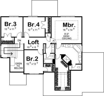 Second Floor for House Plan #963-00229