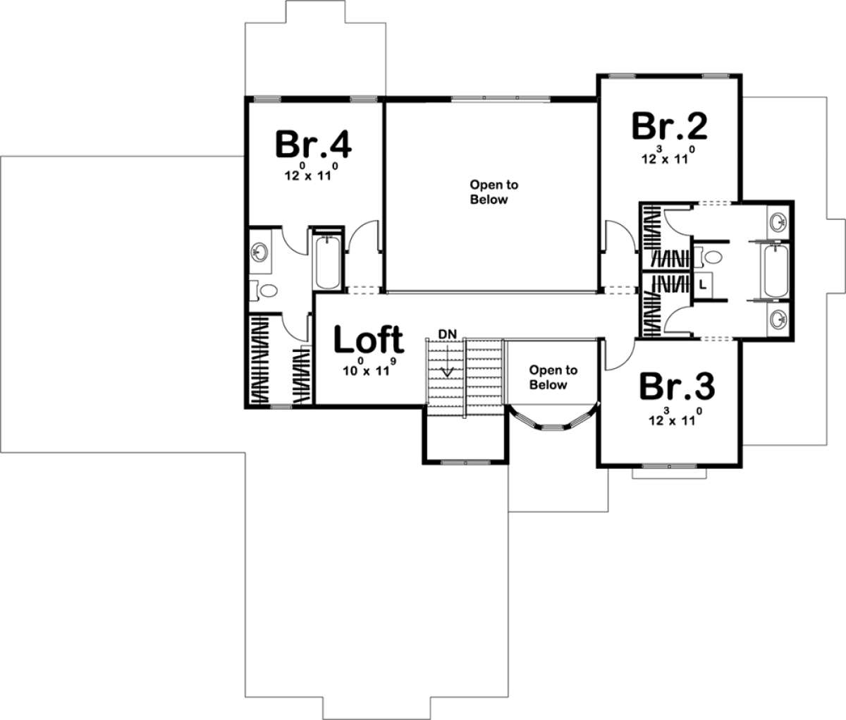 Second Floor for House Plan #963-00232