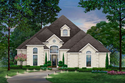 European House Plan #5445-00332 Elevation Photo