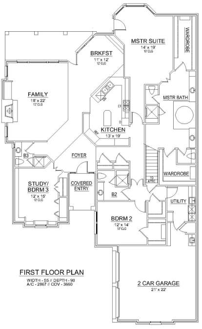 Main Floor for House Plan #5445-00332