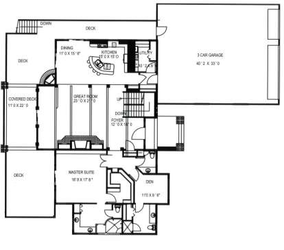 Main Floor for House Plan #039-00511