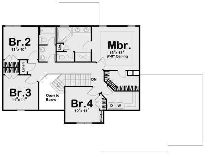 Second Floor for House Plan #963-00240