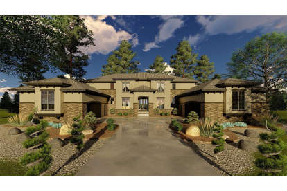 Mediterranean House Plan #963-00245 Elevation Photo