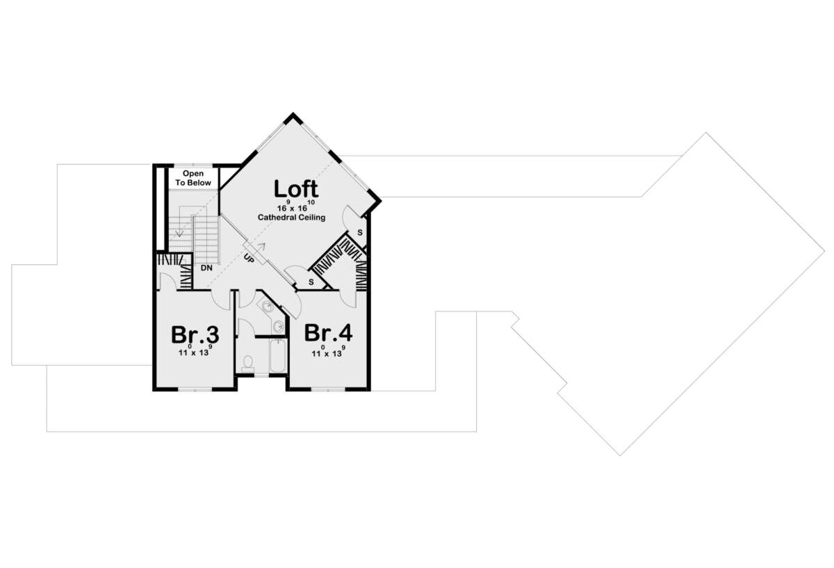 Second Floor for House Plan #963-00246